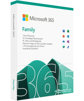 Microsoft 365 Family 1 Jahr 6 PCs/Macs + 6 Tablets (6 Personen) (6GQ-00092)