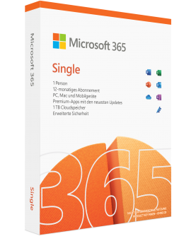 Microsoft 365 Single 1 Jahr fuer 1 Person