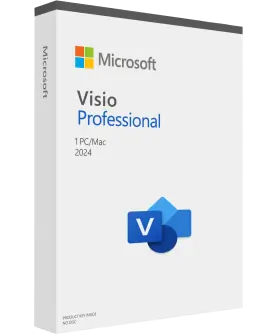 Microsoft Visio Professional 2024 für Windows Deutsch/Multilingual (D87-02398)