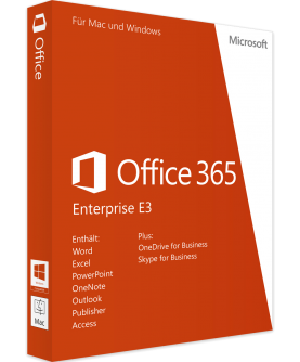 Microsoft Office 365 Enterprise E3 1 User 1 Jahr (bis zu 15 Geräte) (Q5Y-00003)