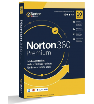 Norton 360 Premium 10 Geräte 1 Jahr + 75 GB MD (ohne Abonnement) (deutsch)