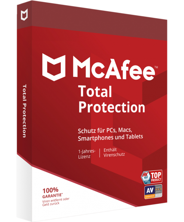 McAfee Total Protection 3 Geräte 1 Jahr